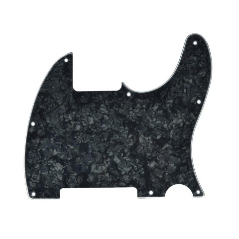 KAISH 8 Hole Tele Blank Guitar Pickguard Tele Pick Guard Scratch Plate for Telecaster Esquire Black Pearl