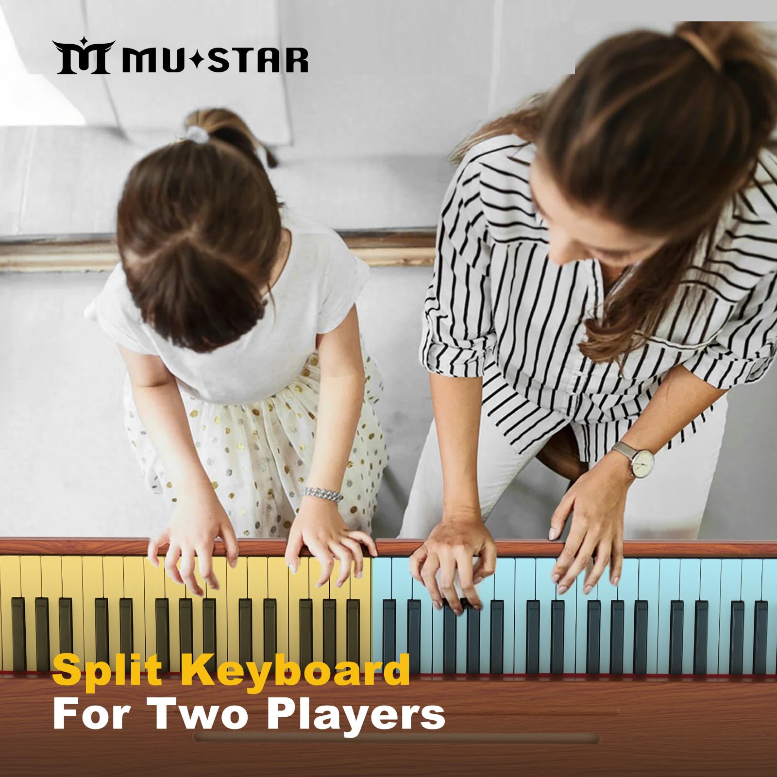 MUSTAR 88 Key Piano Keyboard Semi Weighted Home Digital Piano for Beginners