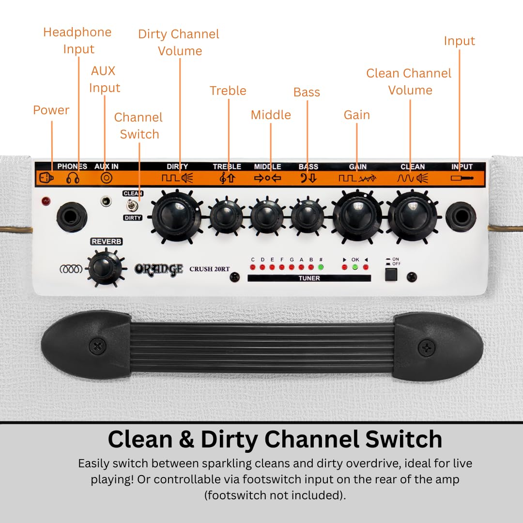 Orange Crush 20RT Orianthi Limited Edition 20 Watts, White
