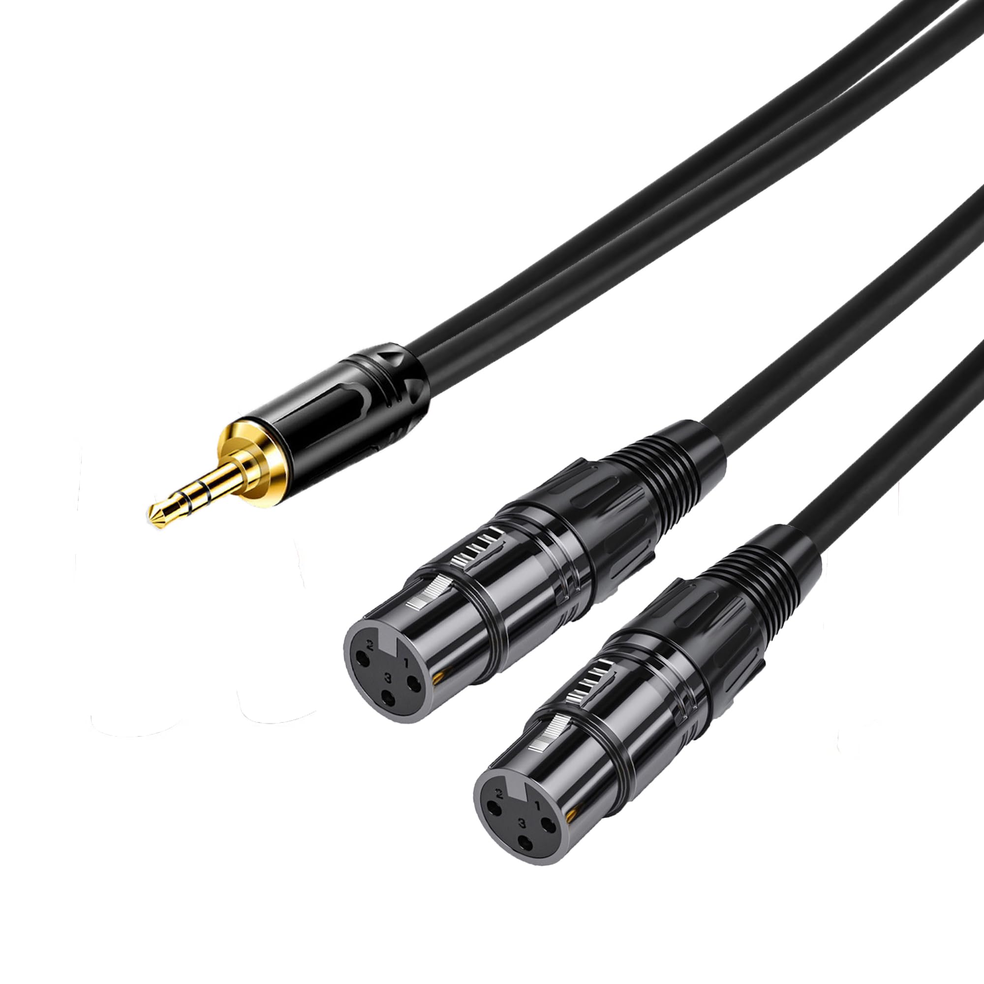 RedYutou XLR to RCA Adapter Cable XLR Female to Dual RCA Male Audio Cable Connector (3FT) Black