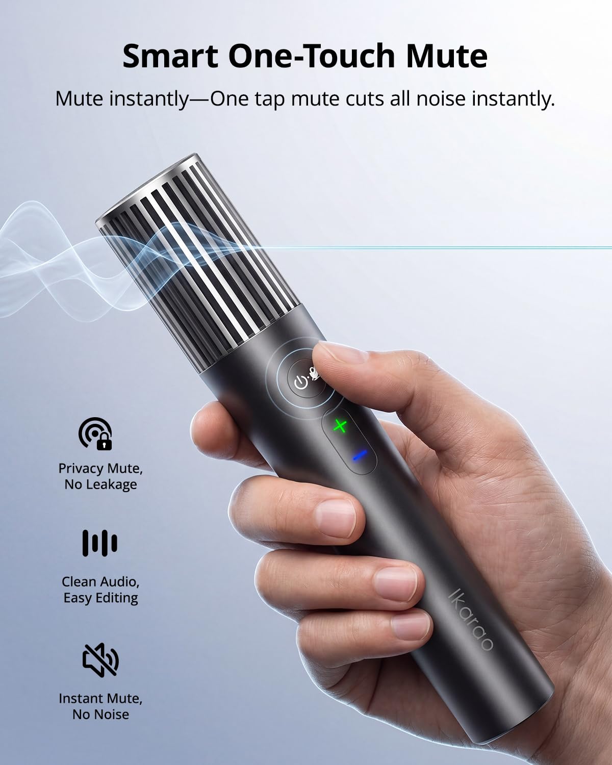 Ikarao Wireless Karaoke Microphone, UV Self-Cleaning Case, 2 Mics for JBL