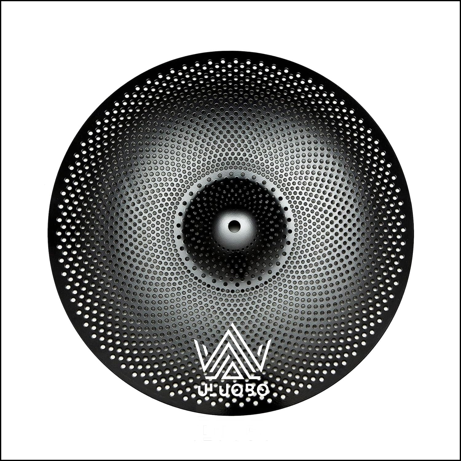 ULUOBO 16 inch Low Volume Crash Cymbal, Quiet Silent for Practice (Black, 1 Pieces)