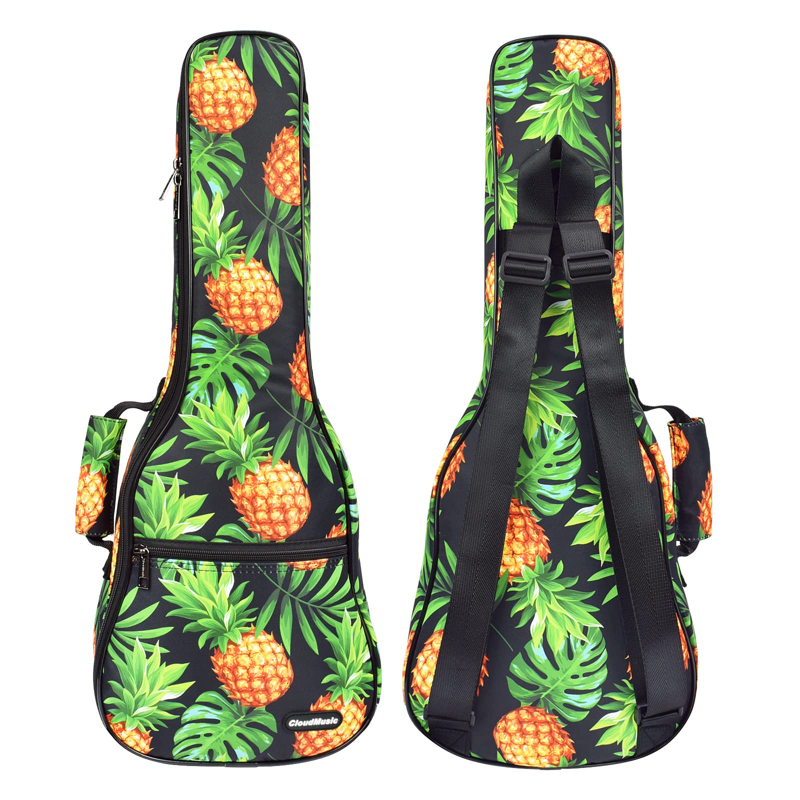 CLOUDMUSIC Ukulele Case Gig Bag Padded Backpack For Tenor 26″ Inch(Tenor,Pineapple)