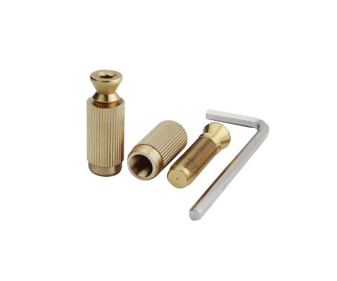 Guyker Tremolo Bridge Studs & Anchors, Pure Steel and Brass Mounting Bolt Screw Inserts with 7mm Post Studs for Electric Guitar Tremolo System – Gold, Set of 2