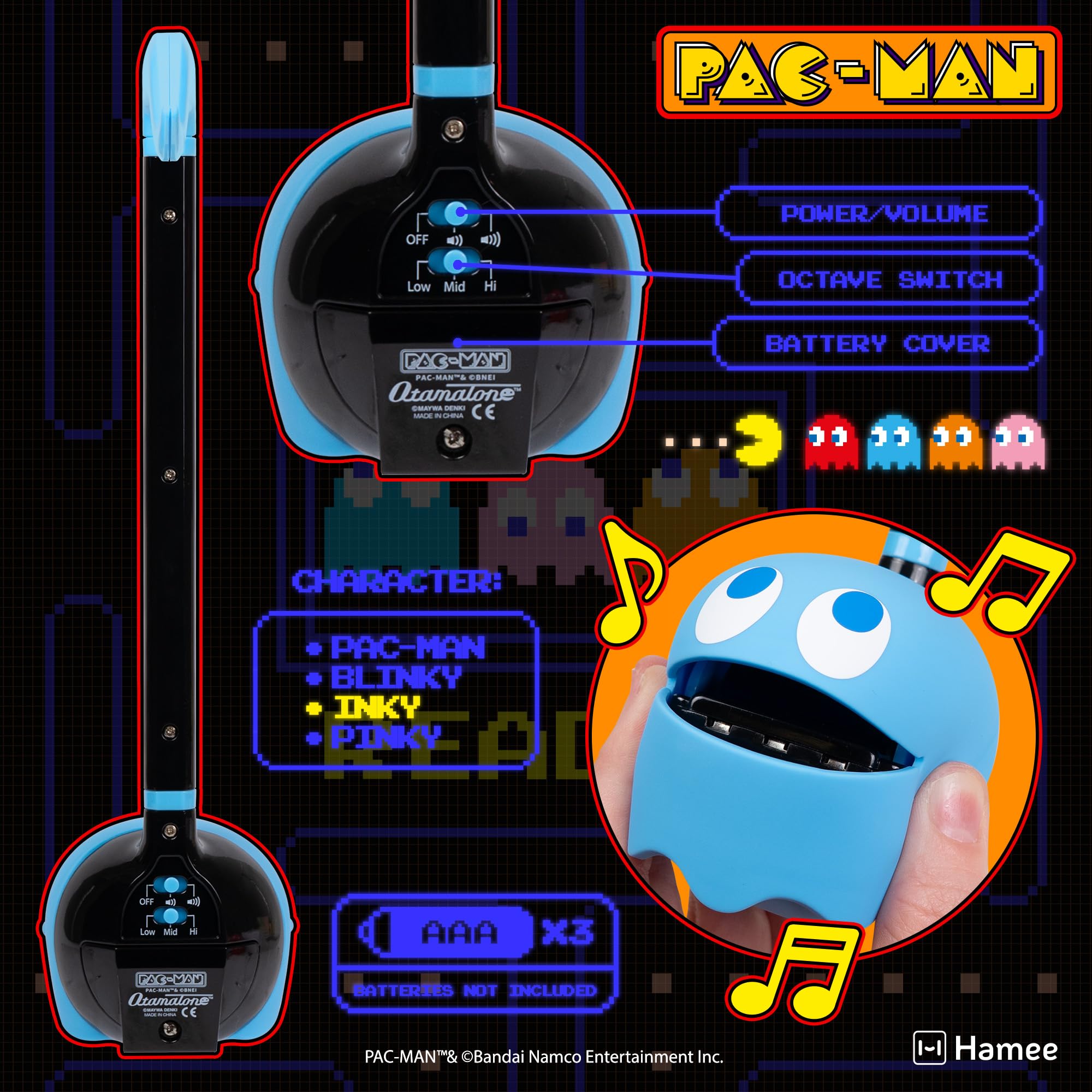 Otamatone PAC-MAN Electronic Synthesizer Musical Instrument Toy – Inky