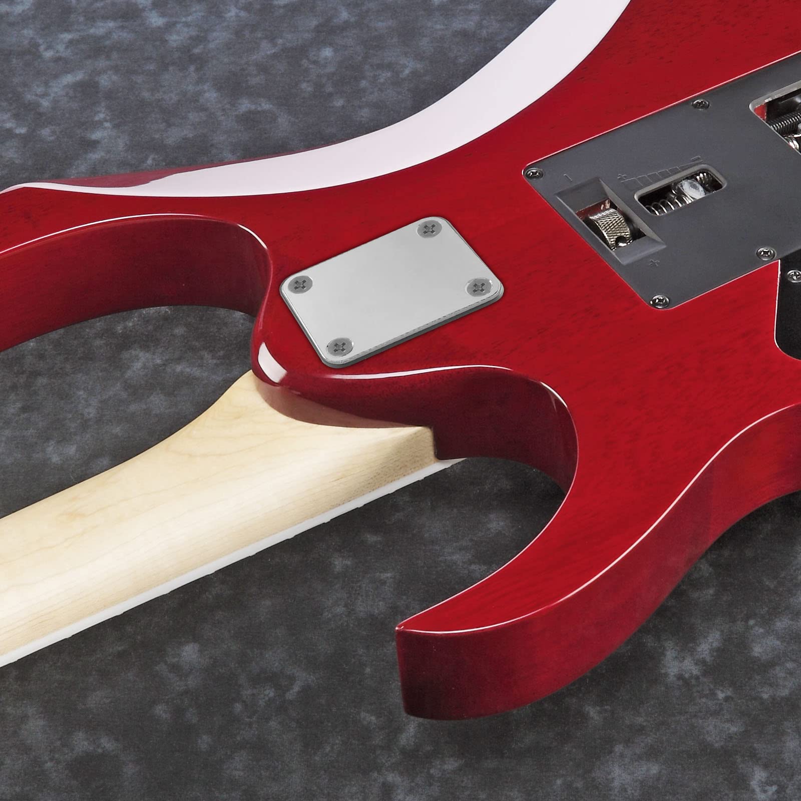 Jersvimc Silver Bass Guitar Neck Plate Replacement with Mounting Screws
