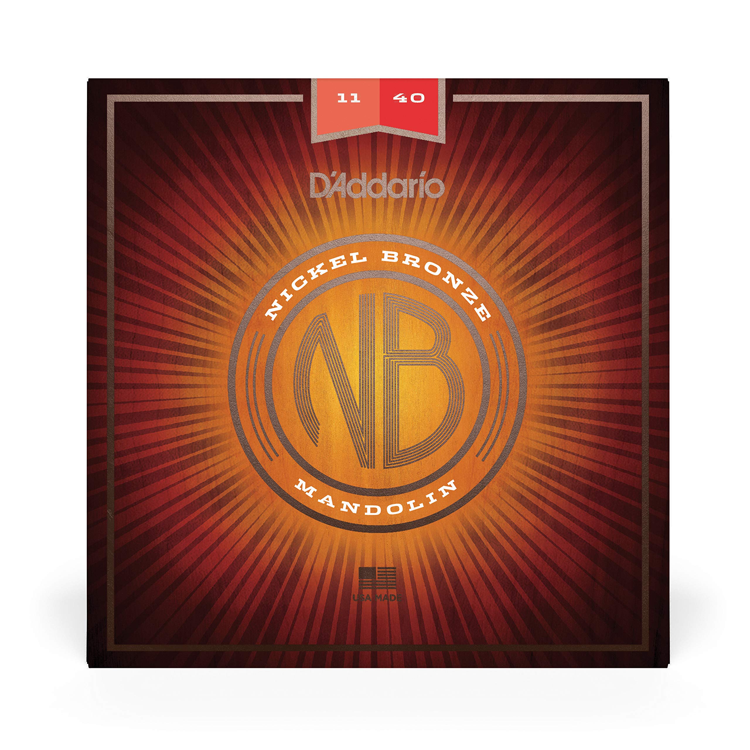 D’Addario NBM1140 Nickel Bronze Mandolin Strings, Medium, 11-40