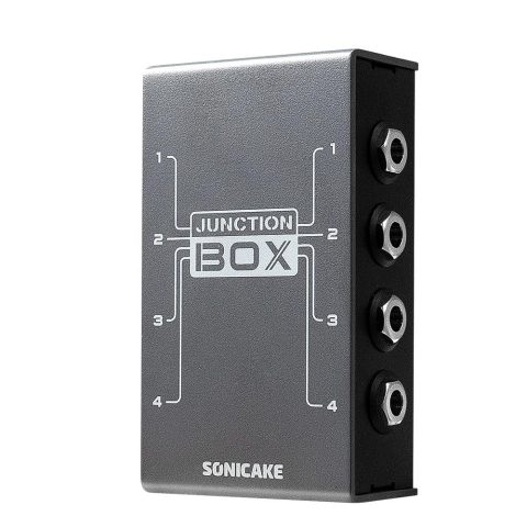 SONICAKE Junction Box – TRS Stereo 4 Channels Organization Line Guitar Bass Effects Pedal, True Bypass