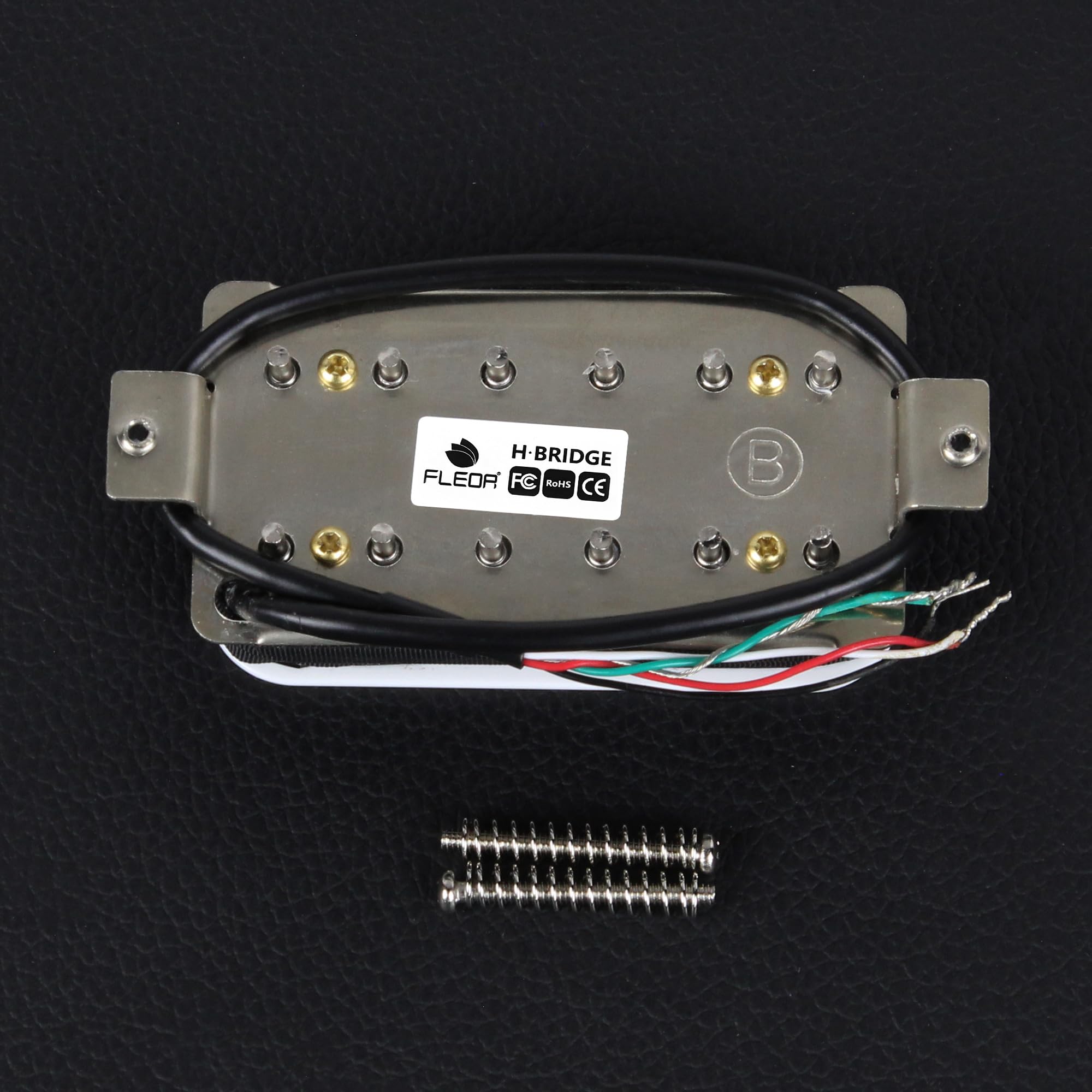 FLEOR Bridge Pickup Ceramic Double Coil Humbucker Pickups for Electric Guitar Pickup-White