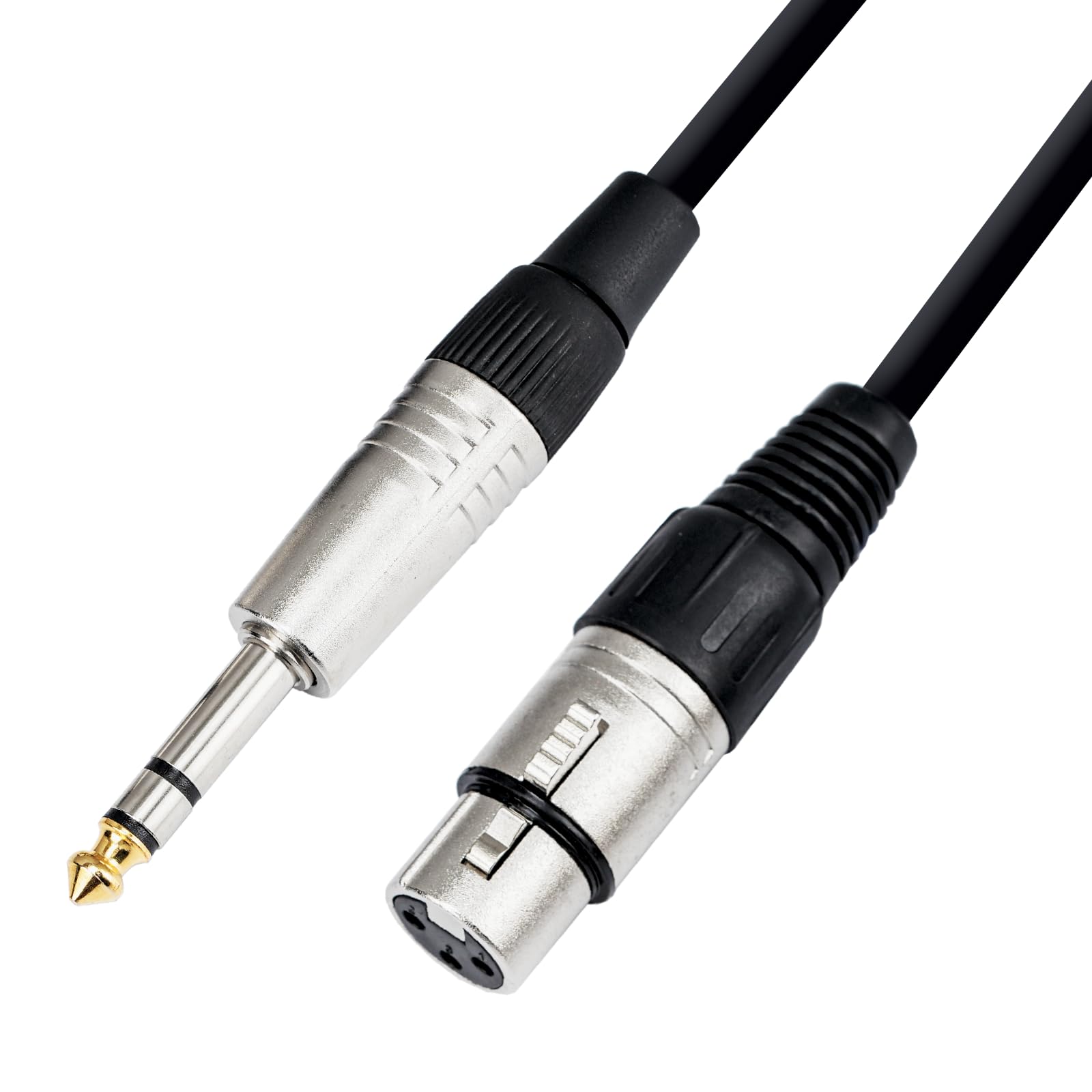 pegcabac XLR Male to 1/4 TRS Jack Cable 15ft, 6.35mm TRS Plug to 3-pin Male to Quarter inch TS Balanced Interconnect Wire Mic Cord (1Pack)