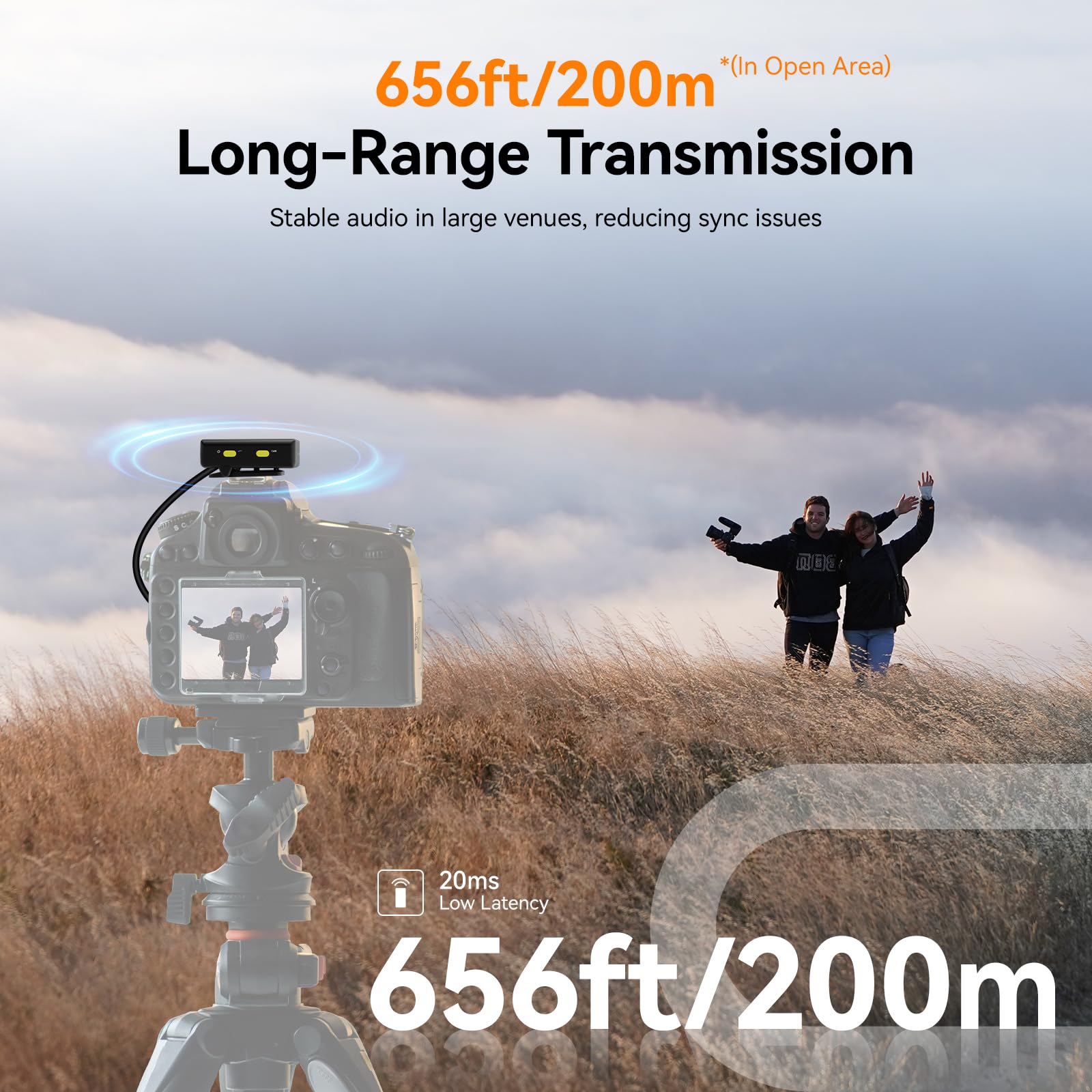 SVBONY D4 4-Person Wireless Lavalier Microphones Systems for Group Videos