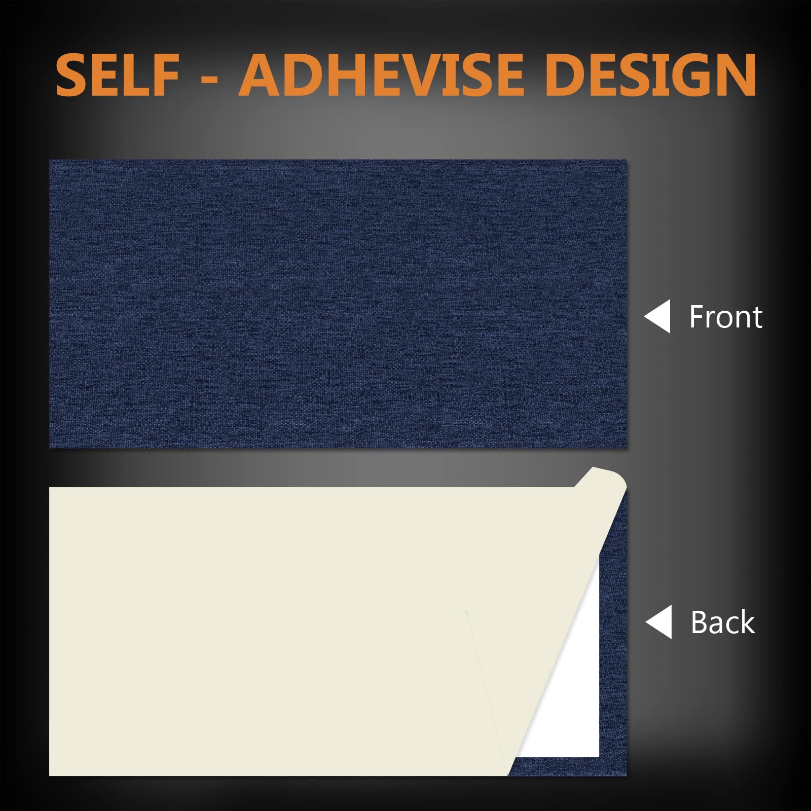 BUBOS 4 PCS Acoustic Panels,24”x12” Fabric Soundproof Wall Panels,Self-adhesive Sound Absorbing Panels for Studios, Office, Home Theater (Navy Blue)