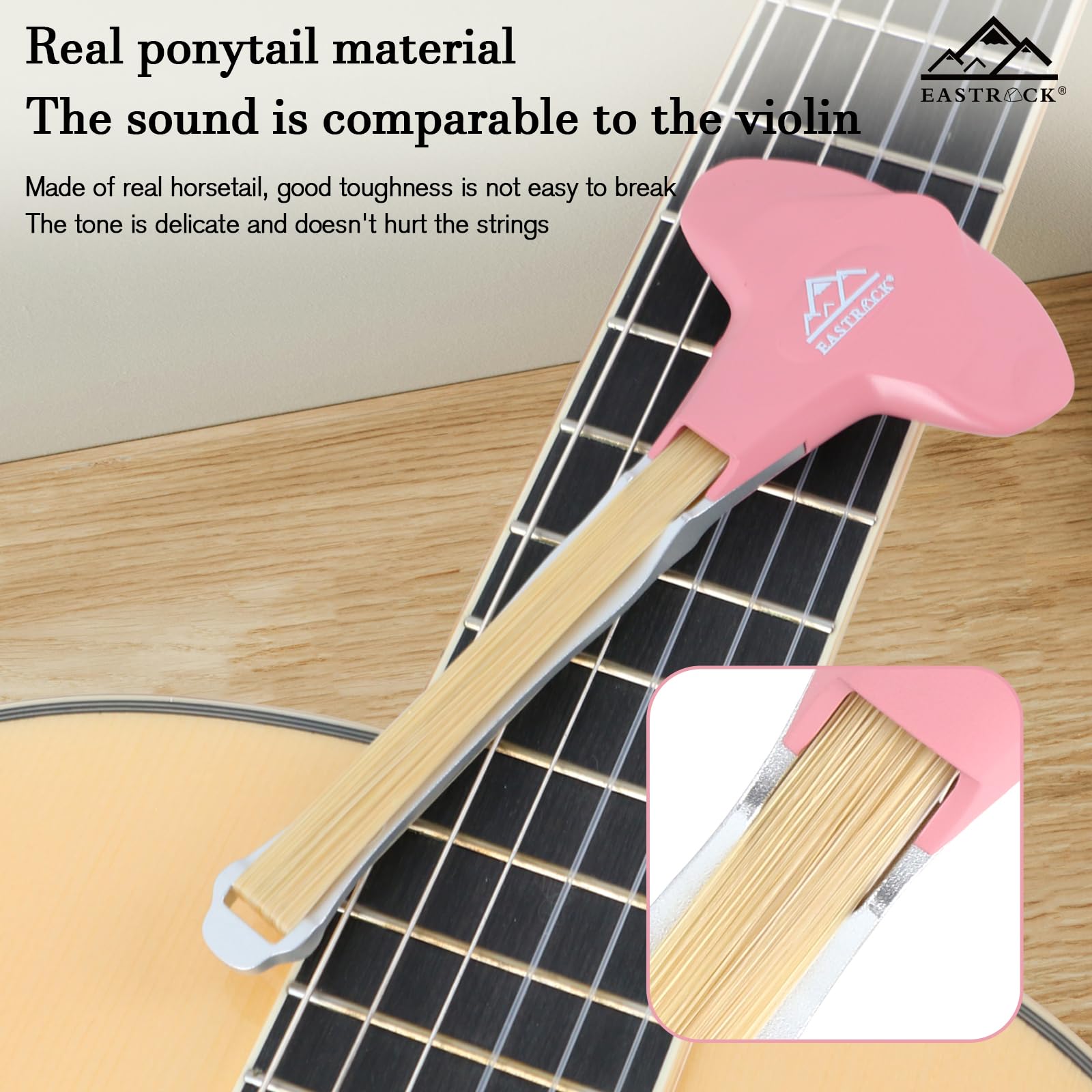 EASTROCK Guitar Bow, 2-in-1 Real Horsehair for Acoustic & Folk Guitar