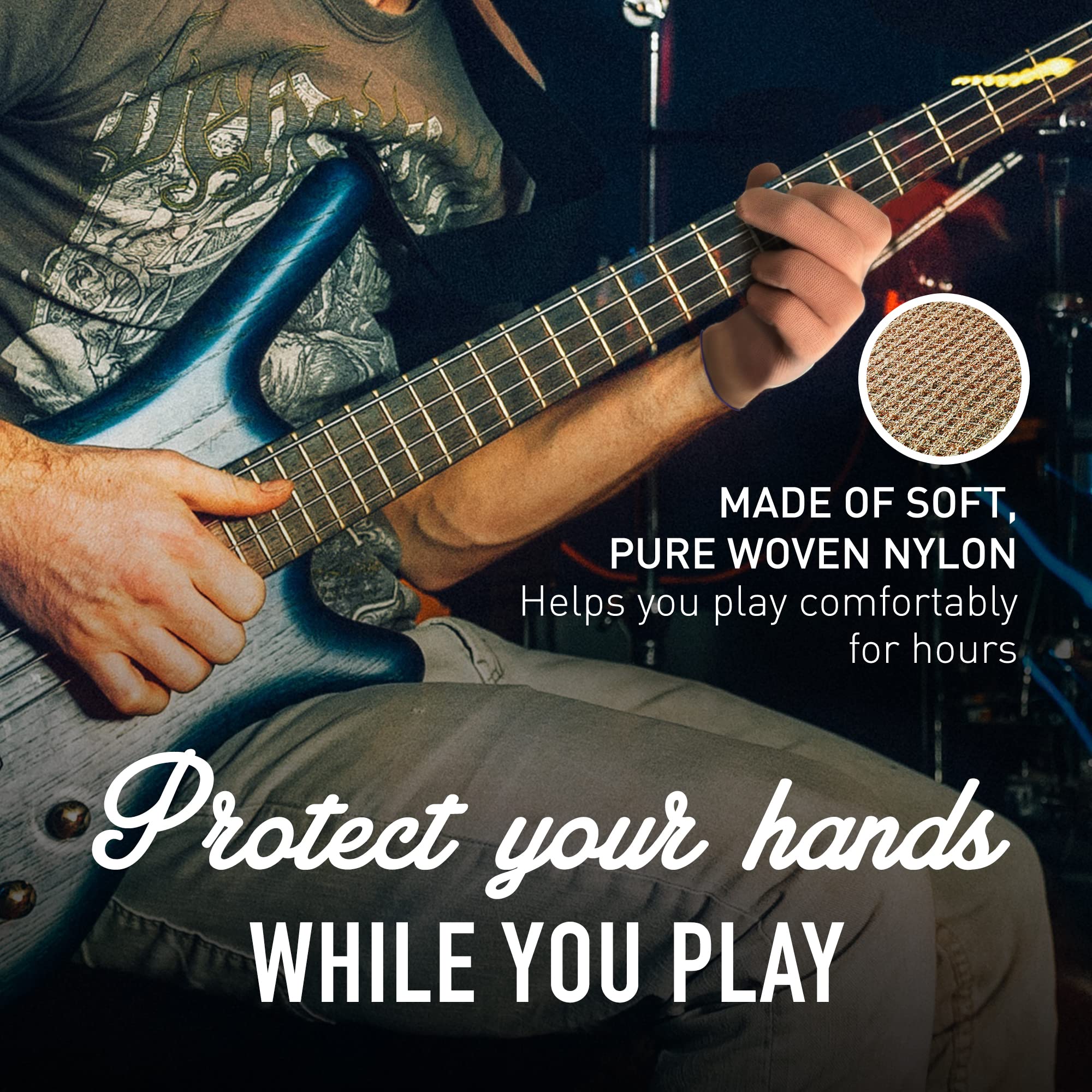 MUSICIANS PRACTICE GLOVE – 1 Glove – Finger & Hand issues (Medium, White)
