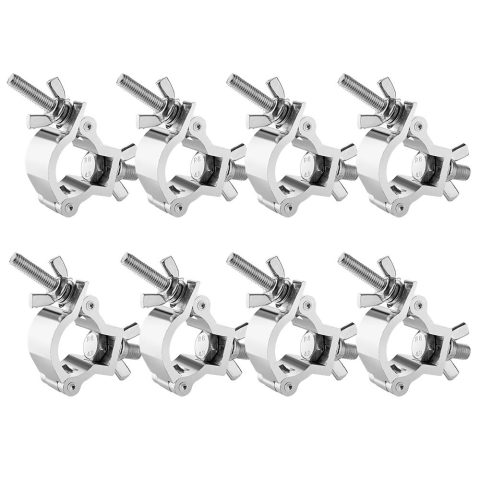 WorldLite Truss Clamps, 8 Pack 1.18-1.38 Inch Premium Stage Lighting Clamps
