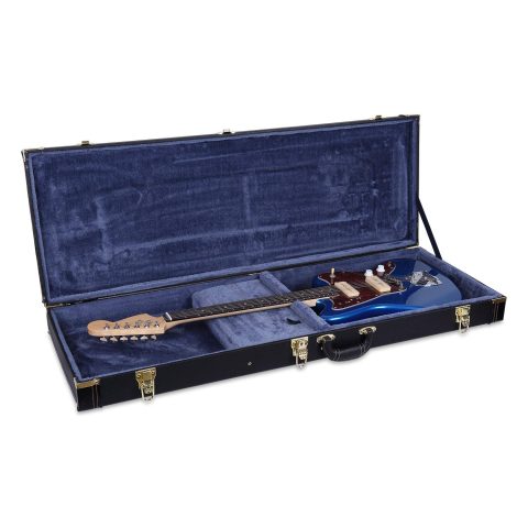 Crossrock Wooden Hardshell Case for Jazzmaster/Jaguar Style Electric Guitars, Black(CRW600JMBK)