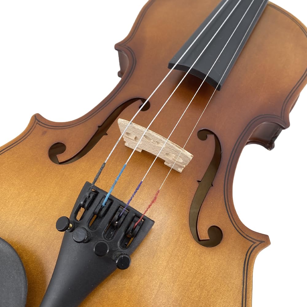 Vetimobato Handmade 1/2 Violin Set – Matte Finish Body Maple Neck Solid Wood Fittings Complete Kit with Case Bow Shoulder Rest, Strings for Beginners to Intermediate Players (1/2)