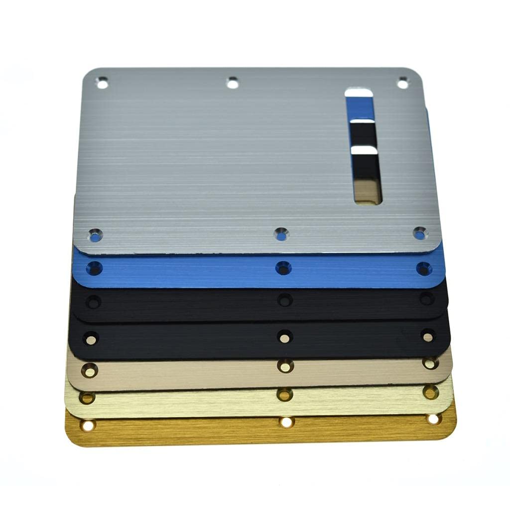 KAISH 6-Hole Metal Aluminum Anodized Modern Style ST/Strat Back Plate Tremolo Trem Cavity Cover for USA/Mexico Stratocaster/Strat Gold