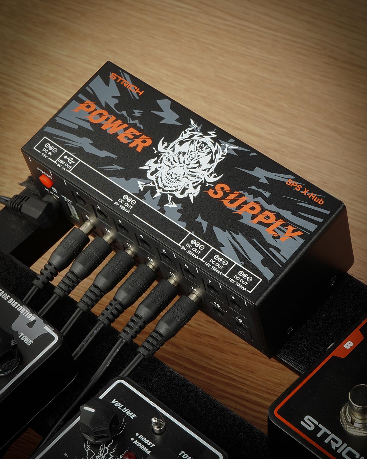 STRICH SPS X-Hub Guitar Pedal Power Supply, 16 Outputs, 9V/12V/18V