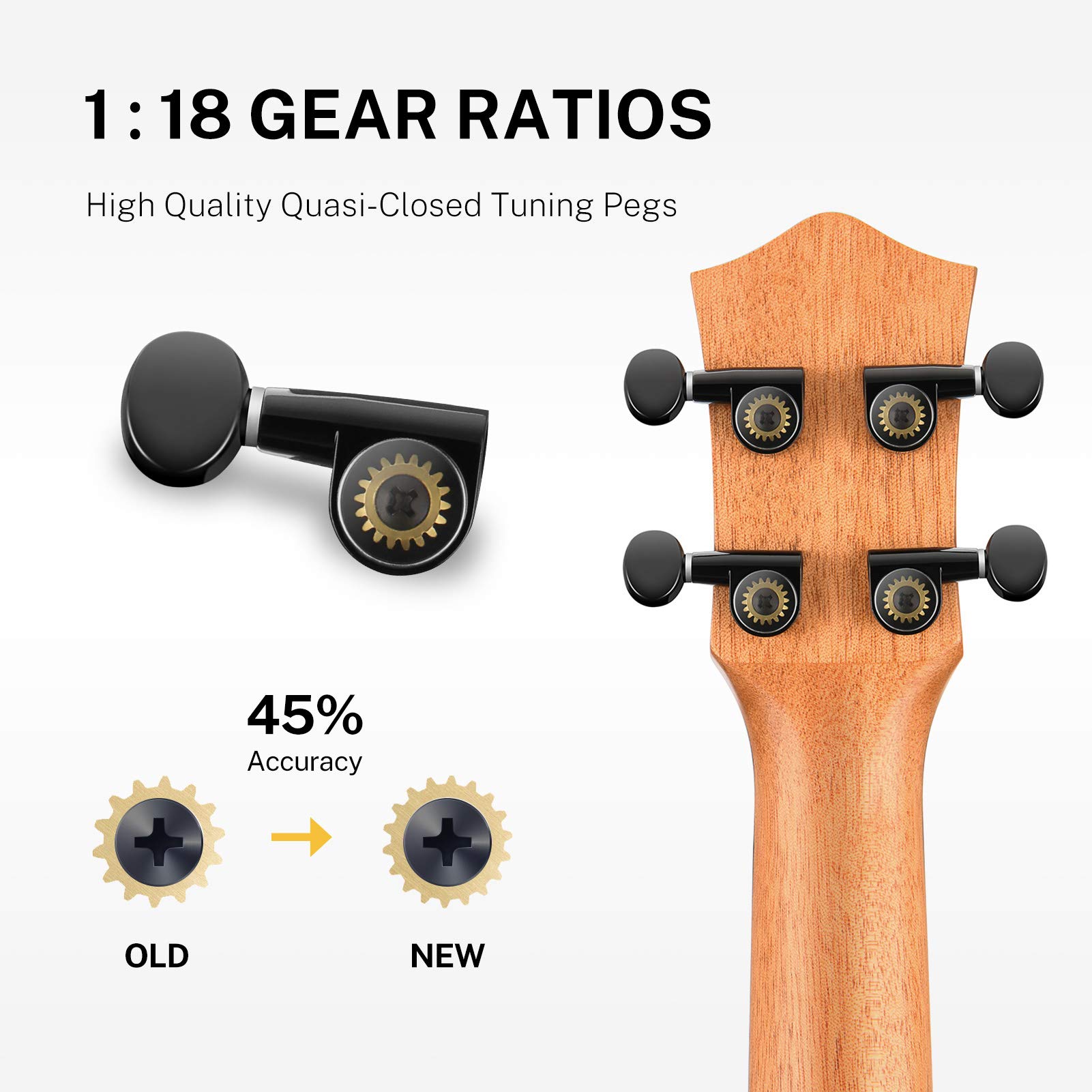 Donner Left handed Concert Ukulele Mahogany 23 Inch Professional Cutaway Ukelele Bundle Kit for Beginner Adults with Gig Bag Strap Nylon String Tuner Picks Cloth DUC-100L Ukalalee Yukalalee