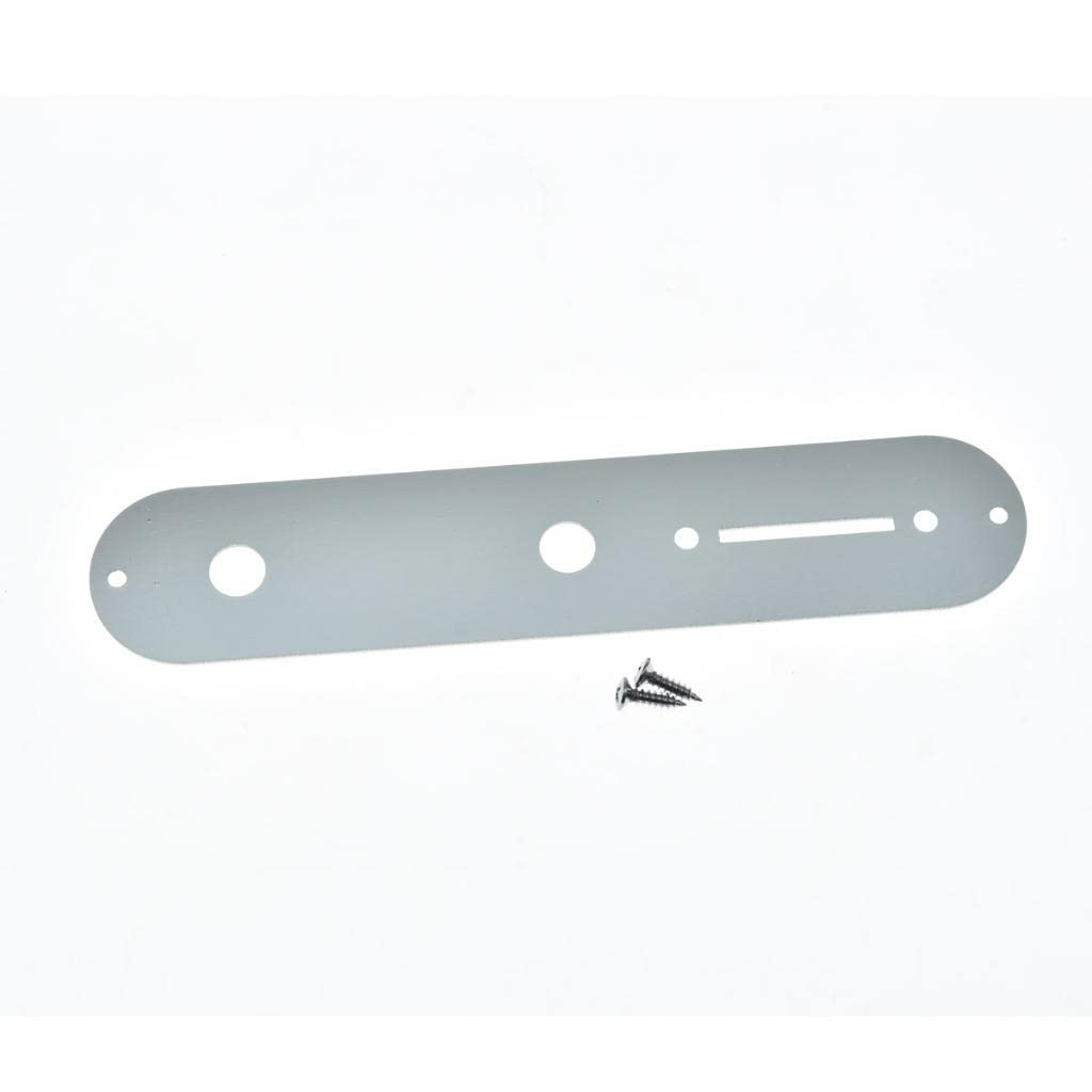 KAISH USA Specs Metal Aluminum Anodized Tele Control Plate with 3/8″ CTS Pot Holes for American/Mexican Telecaster Silver