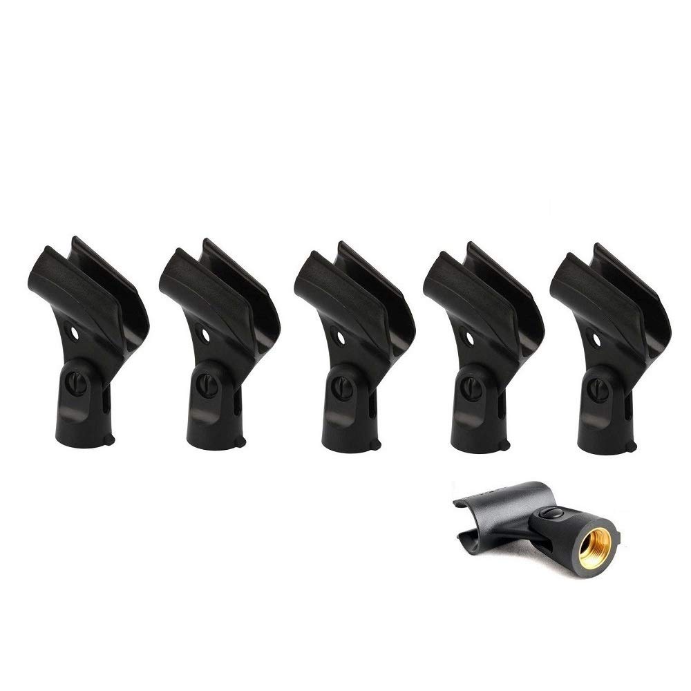 Bolymic 5 Pack SM58 Holder A25D Microphone Clip Replacement For shure SM58, SM57 Beta58 Wired Microphone