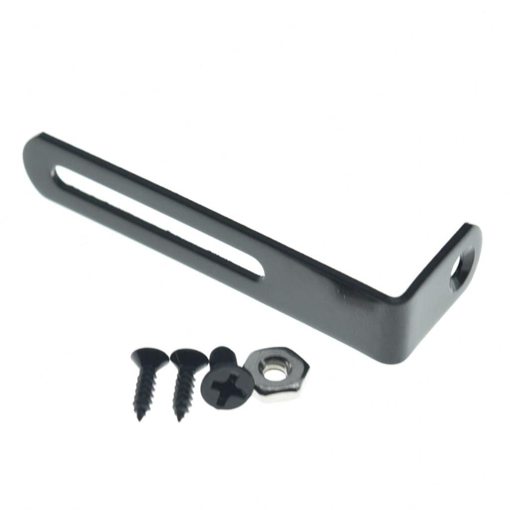 KAISH Premium Stainless Steel Guitar Pickguard Bracket with Pickguard Mounting Screws Bolt and Nut for USA Les Paul Black