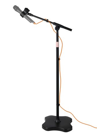 Mic Stand Floor with Boom Arm Microphone Stand with Heavy Weighted Base, Adjustable Height 25″ to 69″, Music Stand with Mic Holder, Cable Clips for Performance, Podcast, Recording Studio, Karaoke