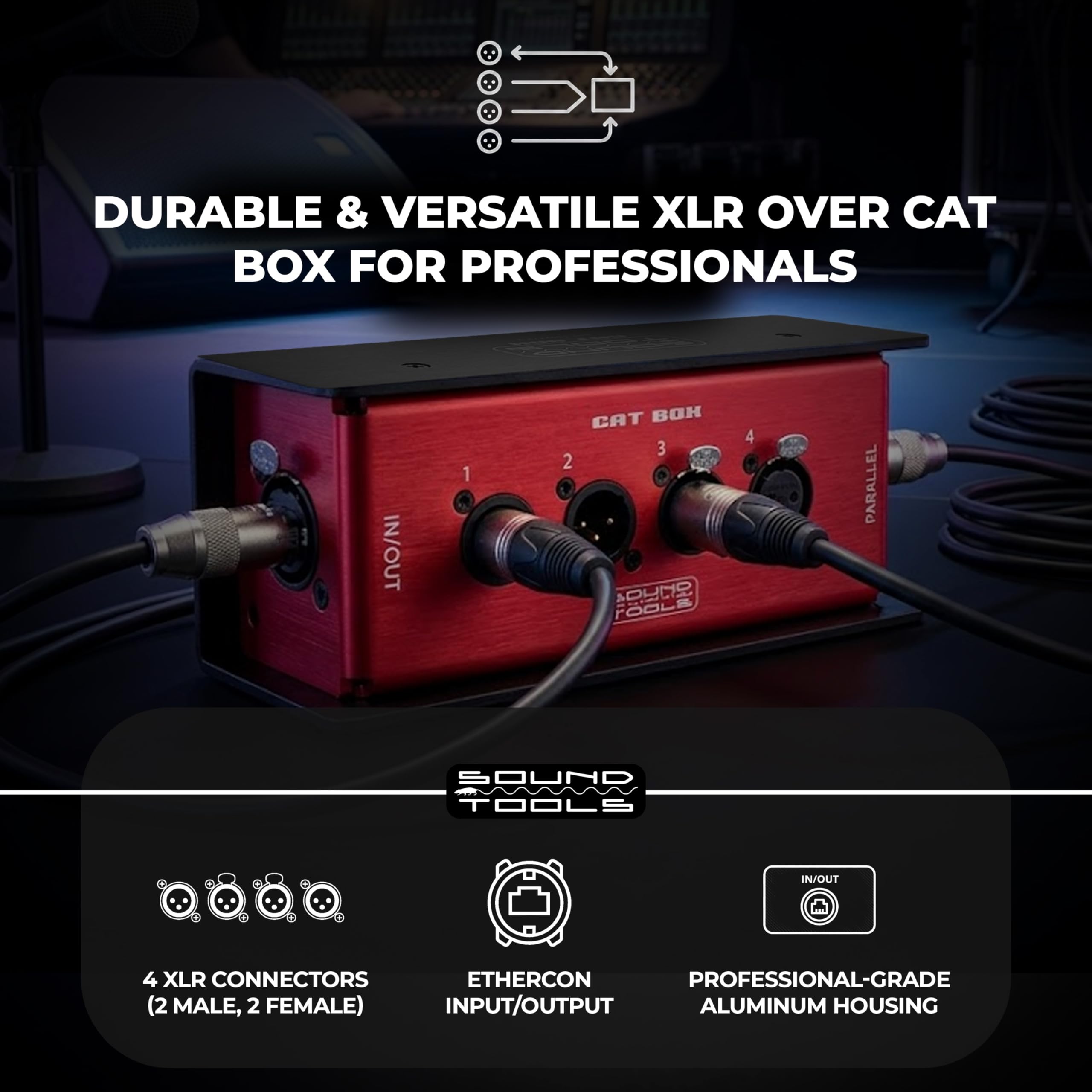 Sound Tools CAT Box MFX – 2 Male & 2 Female with Passive Analog Audio