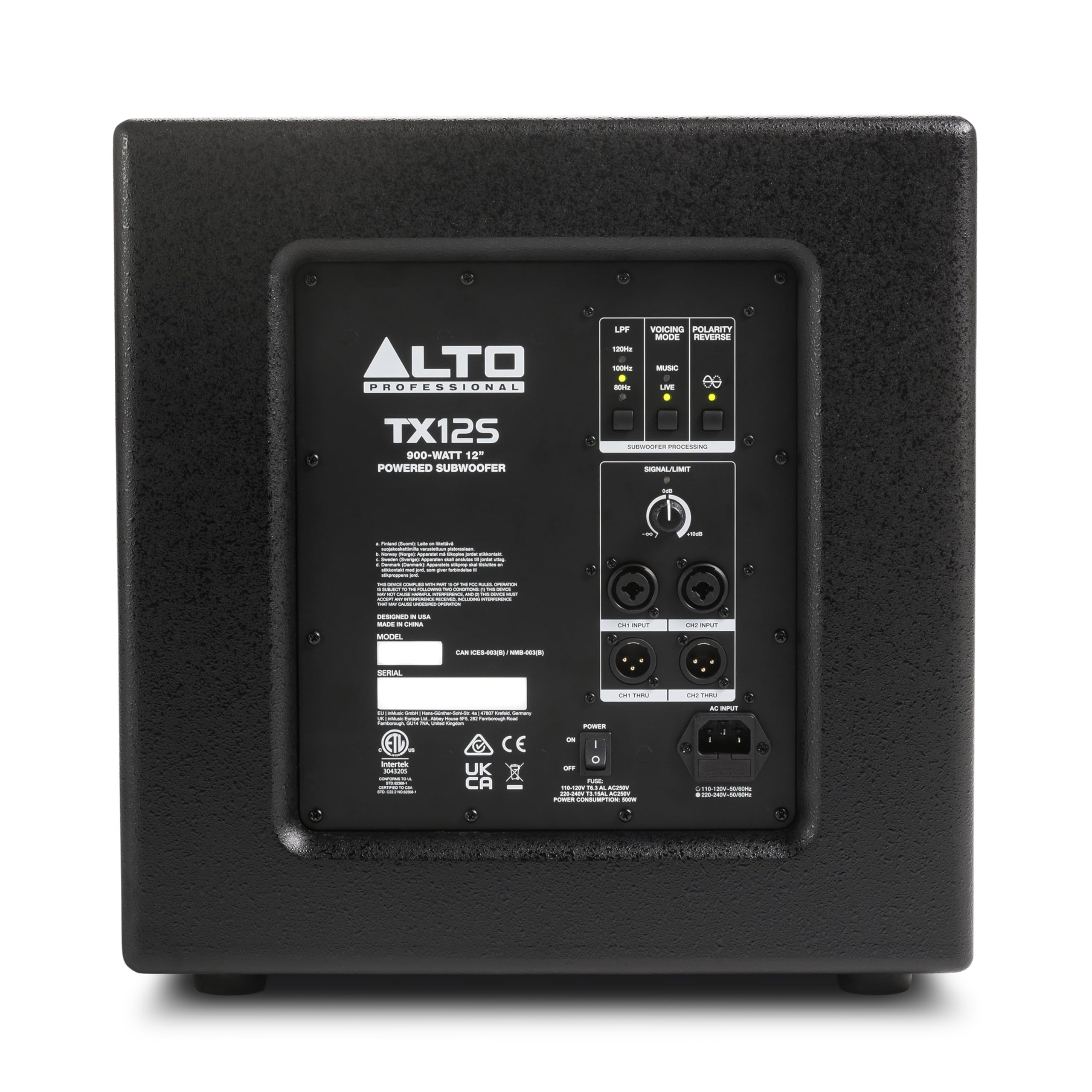 ALTO TX12S 900W 12″ Powered PA Subwoofer