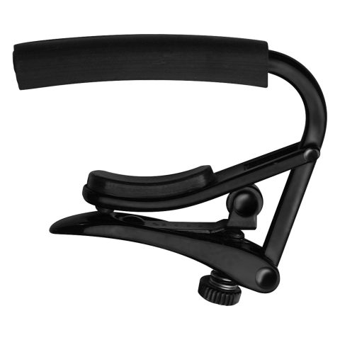 C4K Shubb Capo Noir Series 7.25 Radius Neck Electric Guitar Capo – Black Chrome