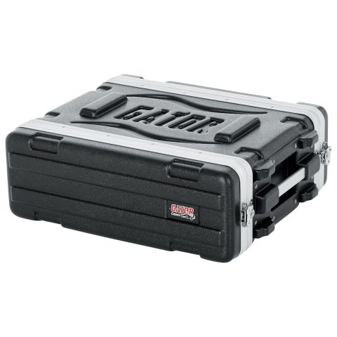 Gator Cases Lightweight Molded 3U Rack Case with Heavy Duty Latches, Shallow 14.25″ Depth (GR-3S)