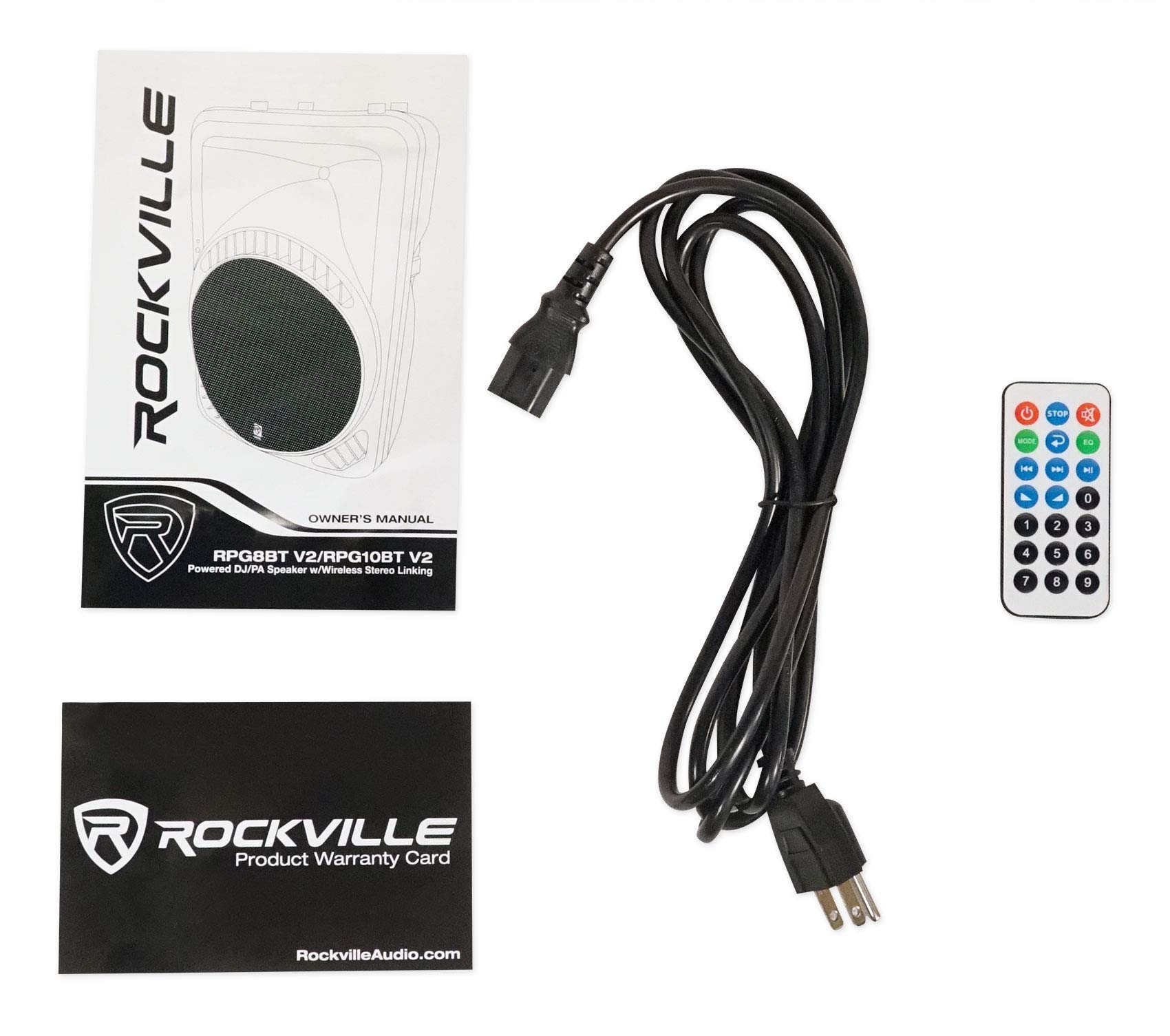Rockville RPG8BT V2 8″ Powered Bluetooth DJ PA Speaker with TWS
