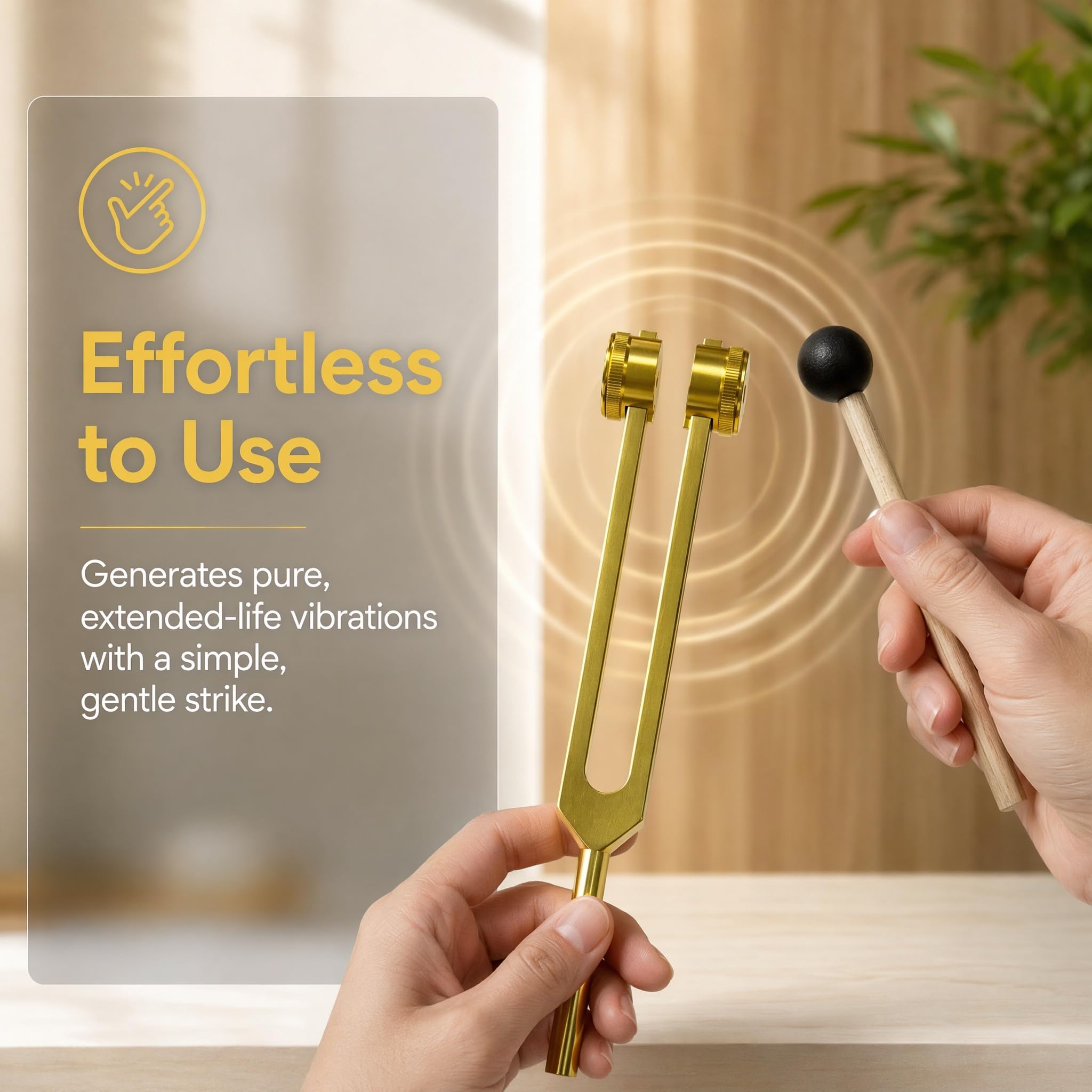 Miwayer Professional 128Hz Tuning Forks Golden (Otto Style) for Healing, Medical, and Music – Multi-Frequency Tuning Fork Kit for Sound Therapy, Meditation, Chakra Balancing