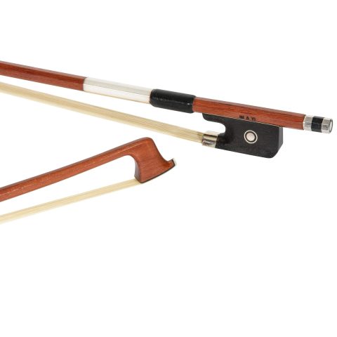 MI&VI AB-510 Brazilwood Viola Bow for 11″ Violas with Ebony Frog | Octagonal Silver Mount | Well Balanced | Light Weight | Mongolian Horse Hair – MIVI Music