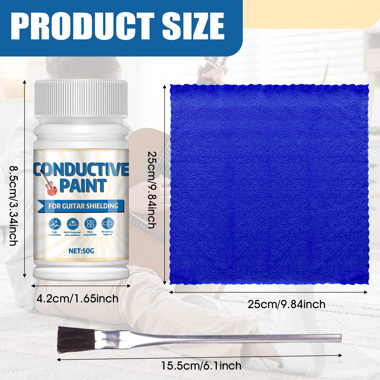 WANJAO Guitar Shielding Paint, Effectively Reduce Buzz&Radio Interference