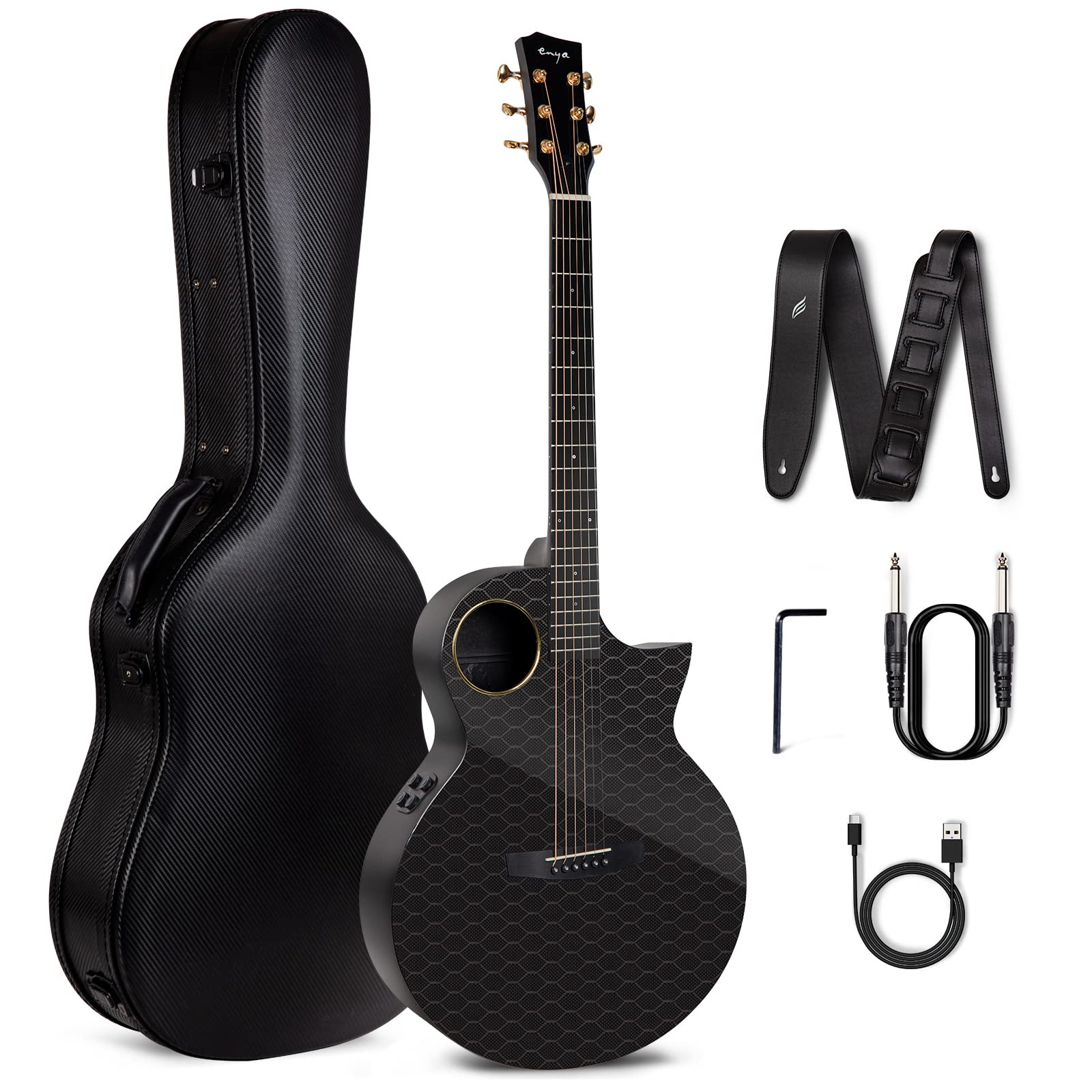 Enya X4 PRO 41-Inch Carbon Fiber Acoustic-Electric Guitar