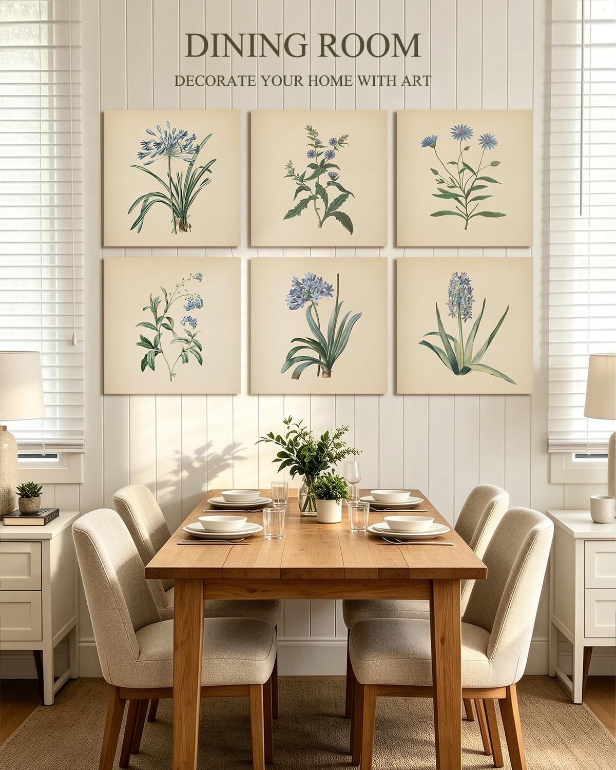 InSimSea Acoustic Wall Art, 72×48 In, Vintage Botanical Art