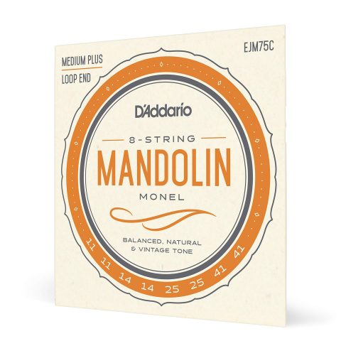 D’Addario Mandolin Monel Set, Medium Plus, 11-41 (EJM75C)