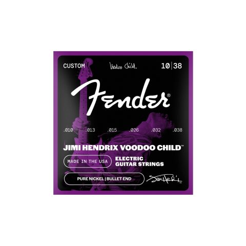 Fender Hendrix Voodoo Child Electric Guitar Strings, Vintage Nickel, Bullet End, .010-.038