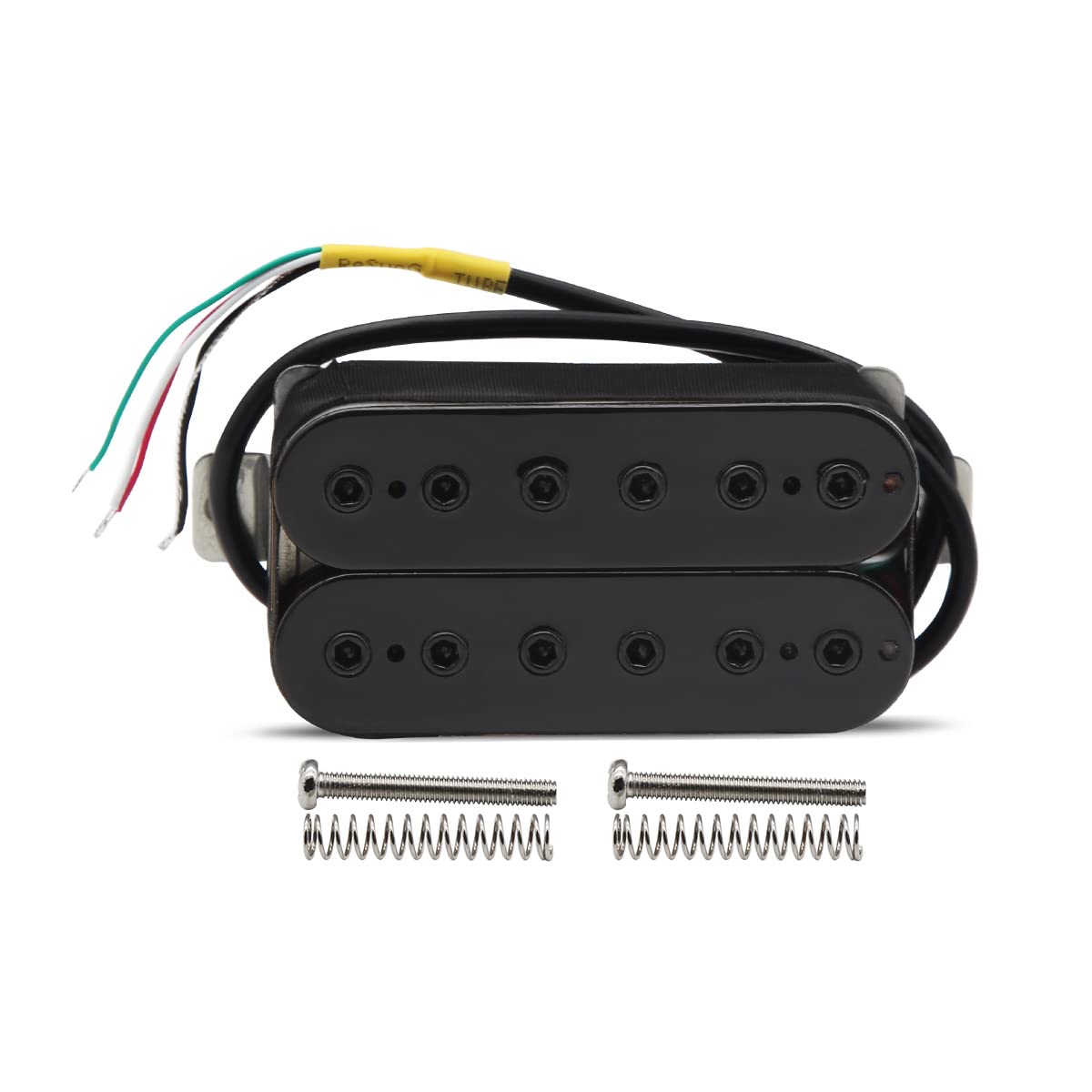 FLEOR High Output Alnico 5 Electric Guitar Neck Pickup & Bridge Pickup Humbucker Set Black