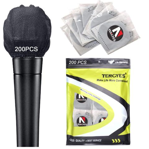 Disposable Microphone Hygiene Covers，200 PCS (100 Pack)