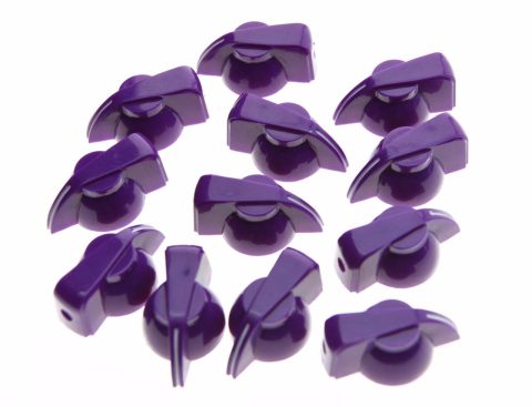 Dopro Pack of 12 Flat Top Guitar Chicken Head Knob AMP Effect pointer Knob Purple