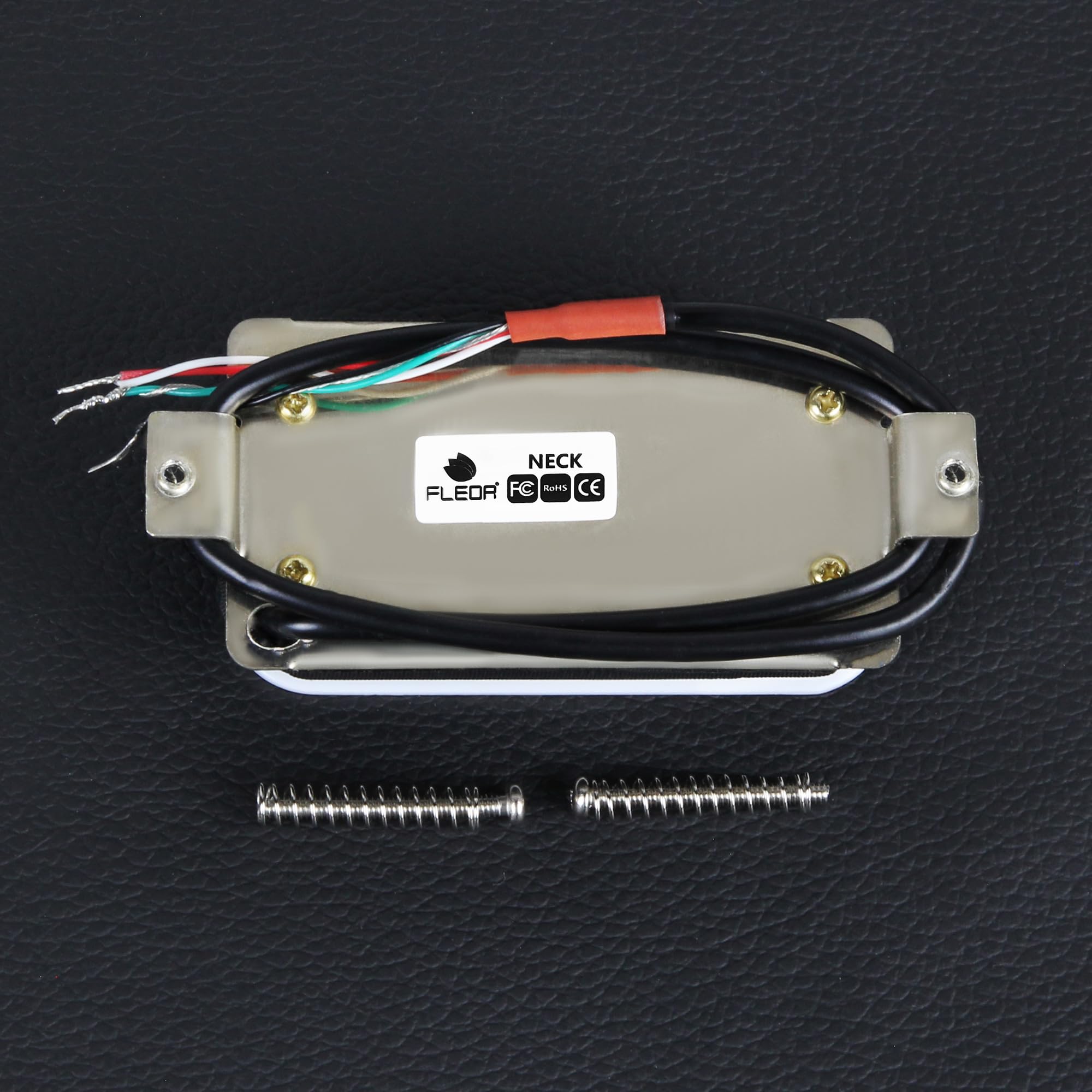 FLEOR Hot Dual Rail Humbucker Pickups Ceramic Electric Guitar Neck Pickup Humbucker, White
