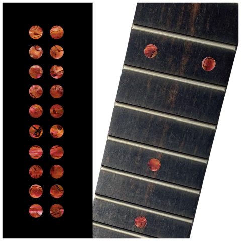 1/4″(6.35mm) Dot Fret Markers – Abalone Red