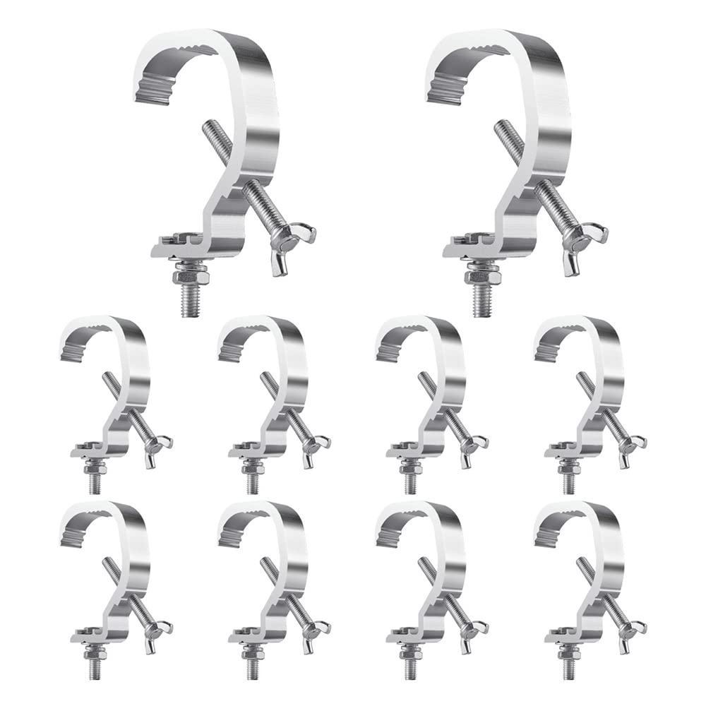 Olaalite Truss C Clamps, 10 Pack 1.18-2 Inch Stage Lights Truss Clamps