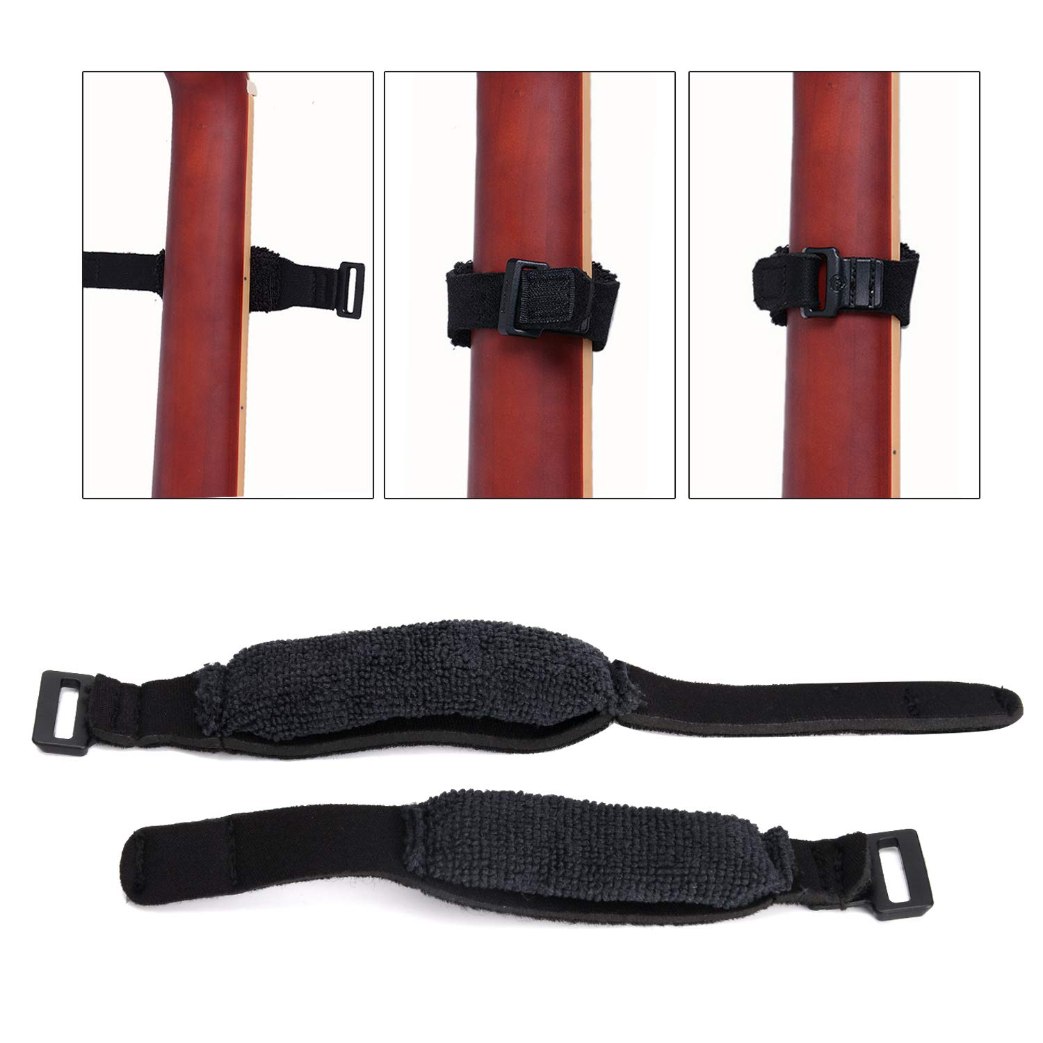 Facmogu 2PCS Guitar String Mute Dampener, Adjustable Bass Mute Silencer
