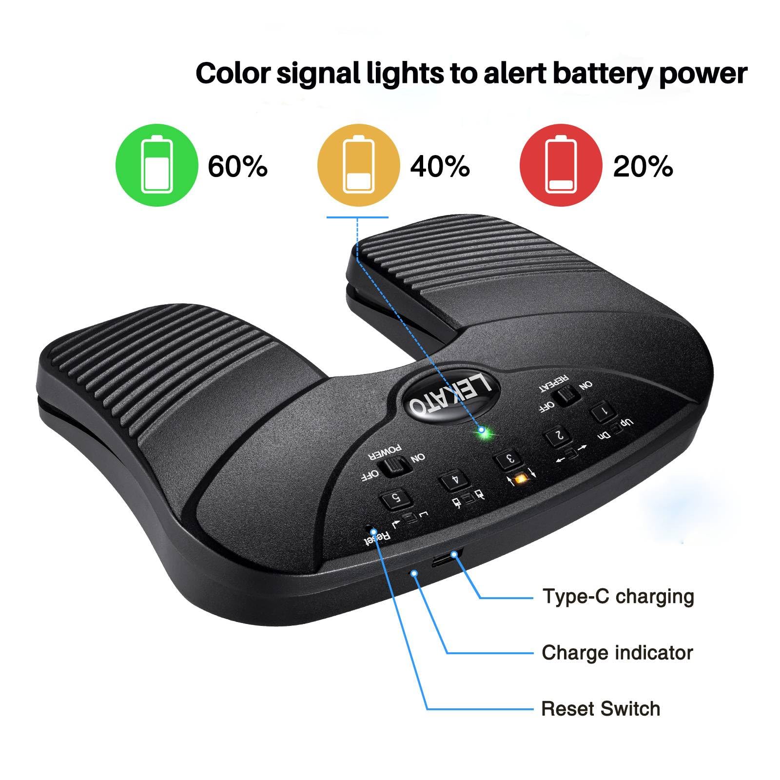 LEKATO Wireless Bluetooth Page Turner Pedal Music Page Turner Pedal for Ipad,Tablets Android IOS Phones Rechargeable Foot Pedal Silent Page Turner Ipad for Hands-Free