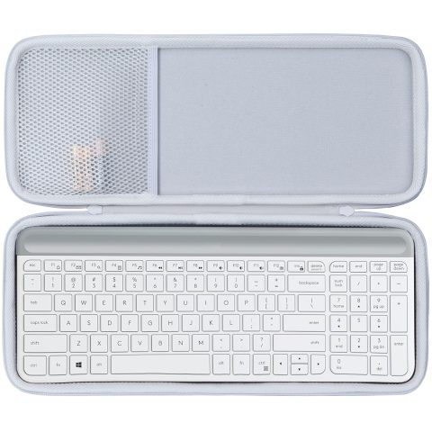 Lebakort Hard Case Compatible with Logitech MK470 Slim Keyboard and Mouse Combo (Off White Case Only)