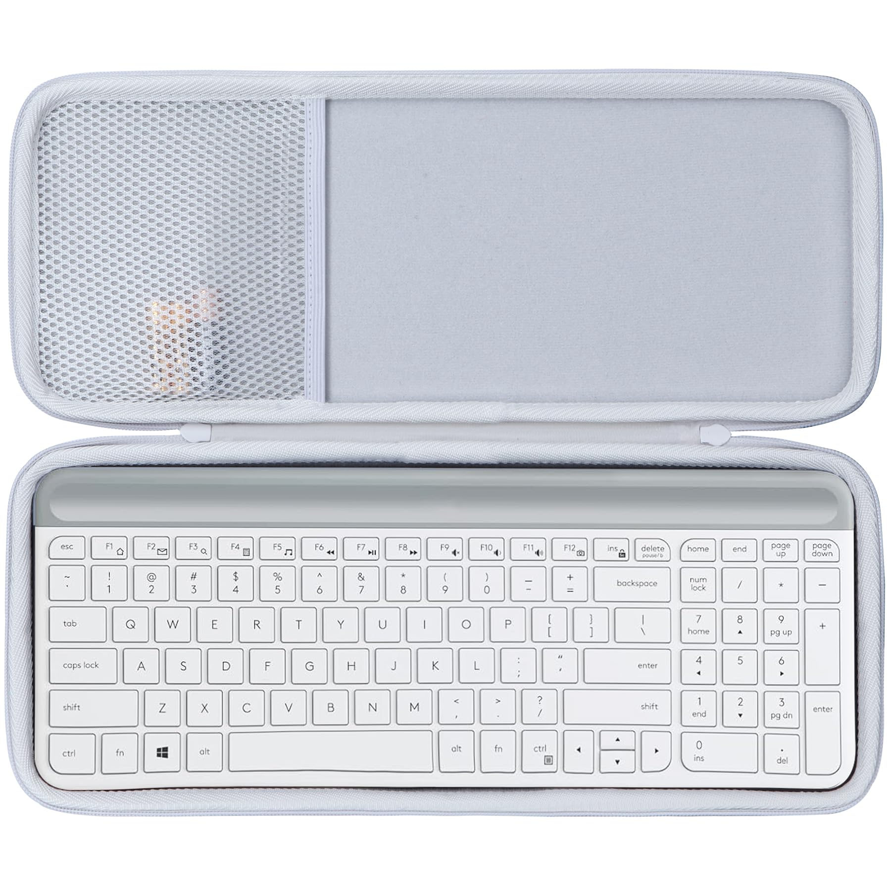 Lebakort Hard Case Compatible with Logitech MK470 Slim Keyboard and Mouse Combo (Off White Case Only)
